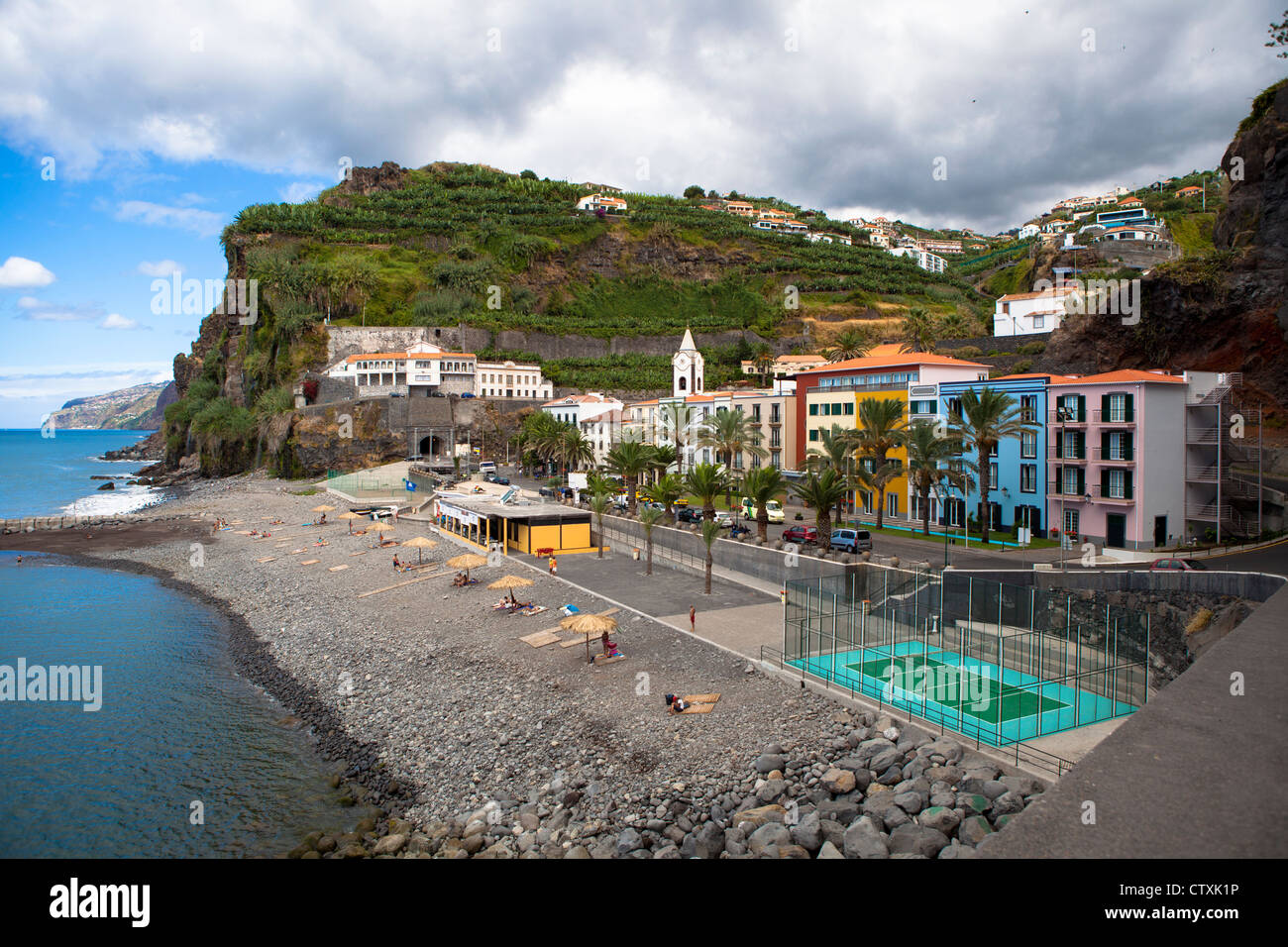 Coast Madeira Portugal village island holiday Stock Photo
