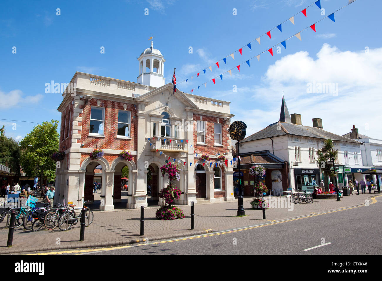 Christchurch Town Hall on the high street, Christchurch, Dorset popular
