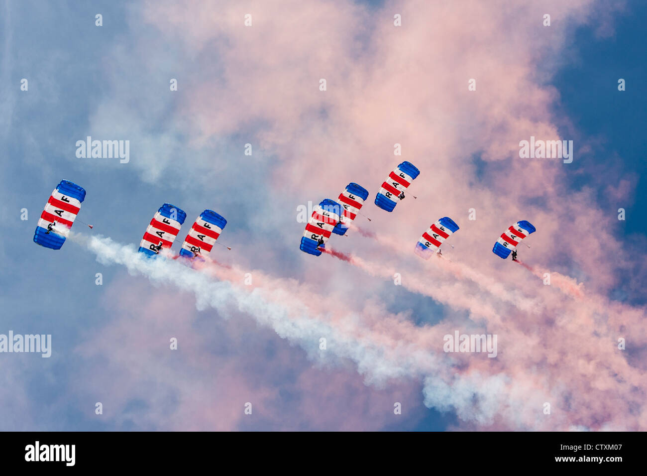 RAF Falcons display team at Sunderland Airshow Stock Photo