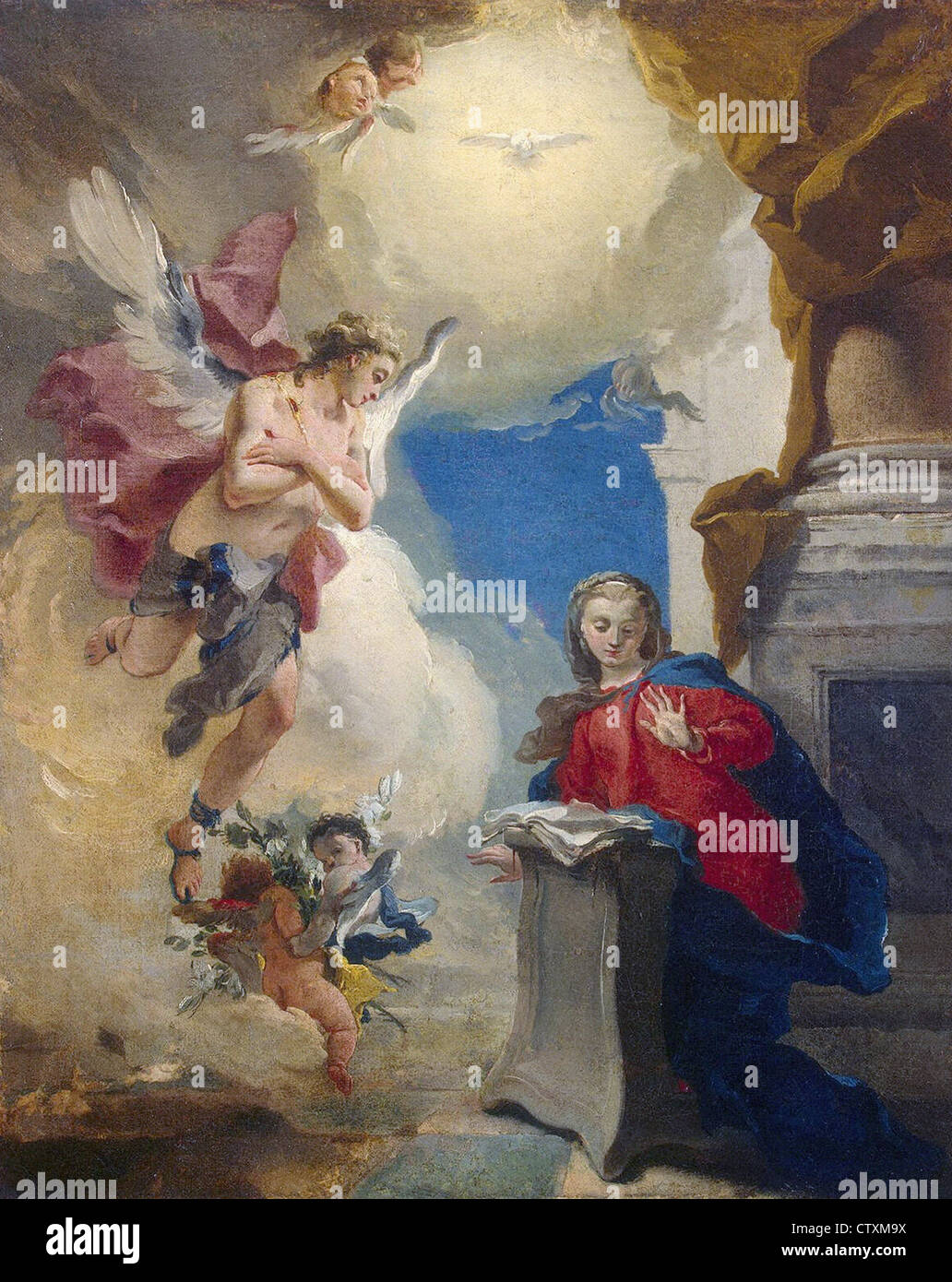 Tiepolo Annunciation 1724 Hermitage State Museum - St Pétersburg Stock Photo