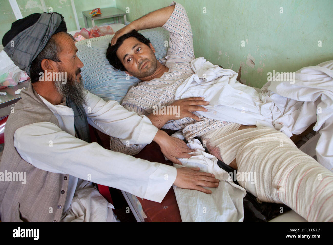 victims of a roadsidebomb in Kunduz province, Afghanistan Stock Photo