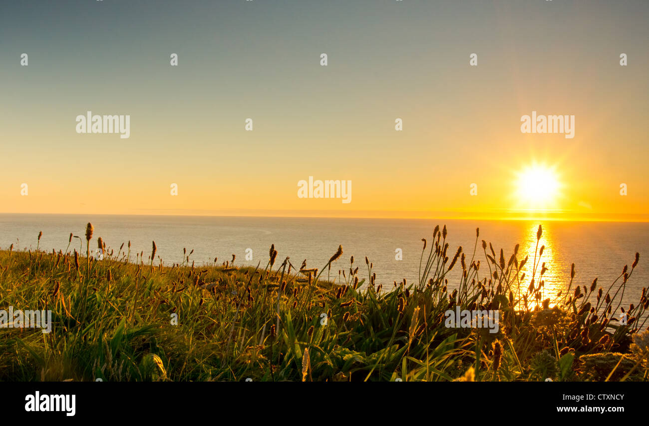 Cornish sunset Stock Photo