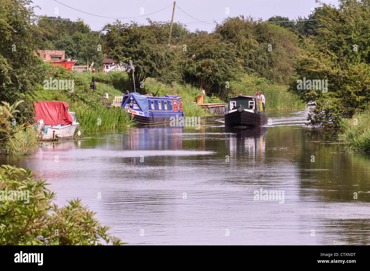 The River Nene on the east side of the town of March in the
