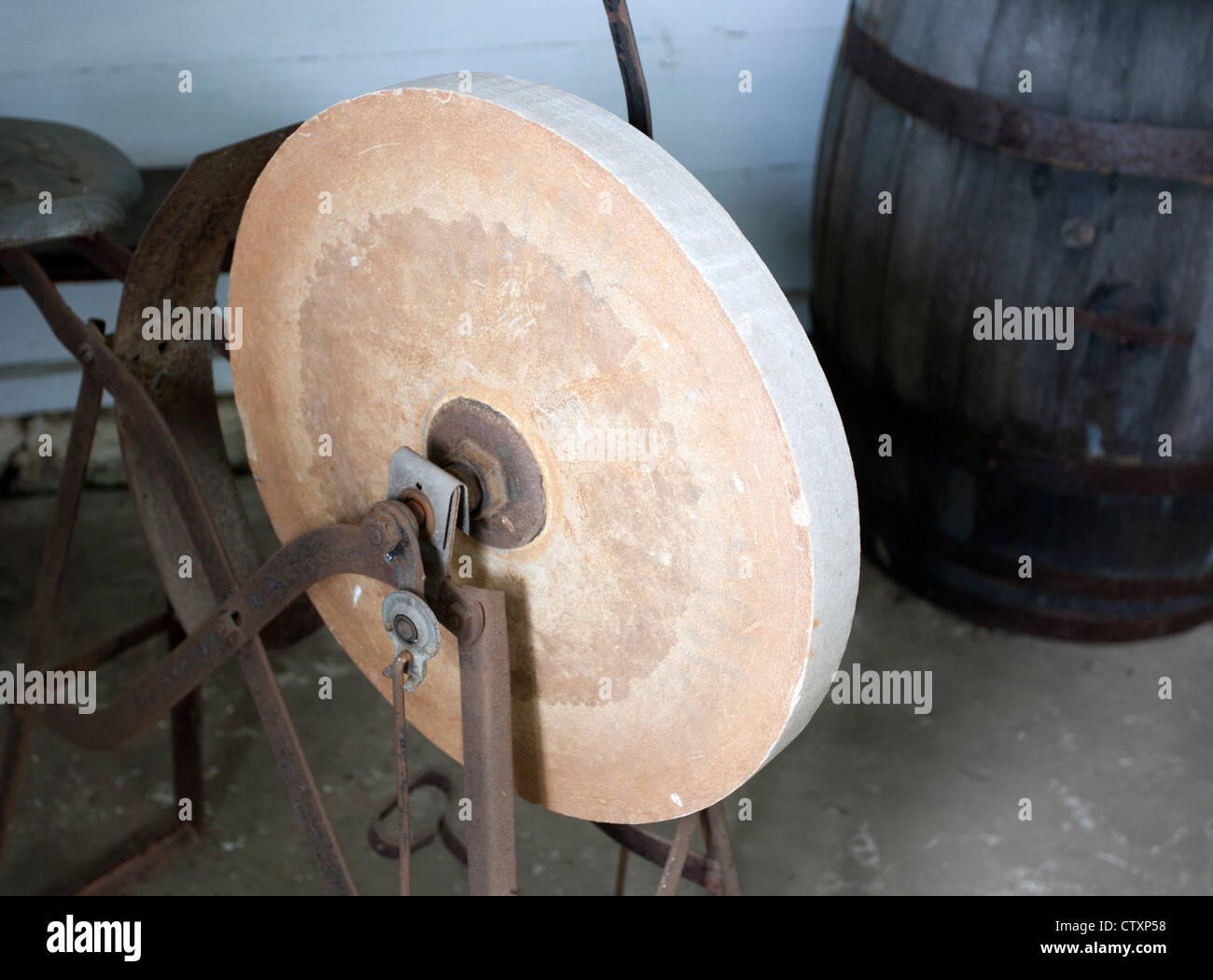 A  whetstone for sharpening tools and blades Stock Photo