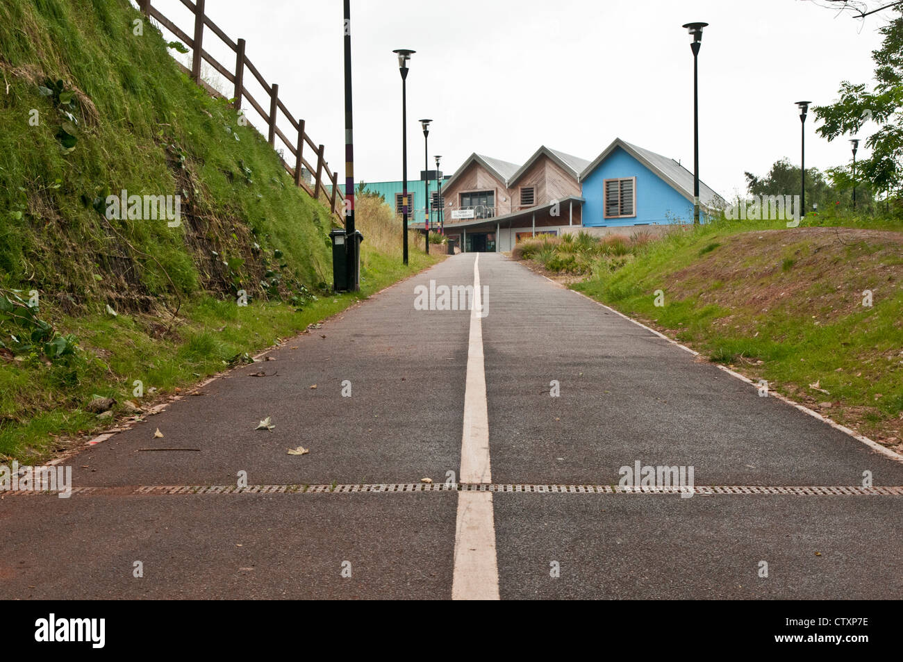 Pathway to skate park in Paignton South Devon Stock Photo - Alamy