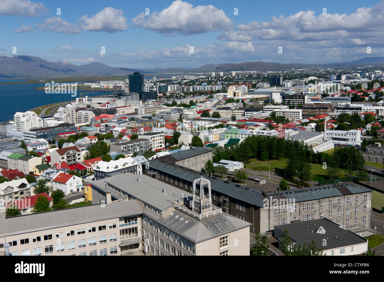 Iceland, Reykjavik City View Stock Photo
