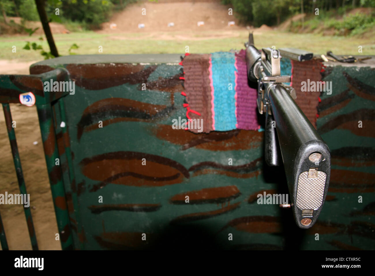 M16 Cu Chi shooting range, Vietnam Stock Photo