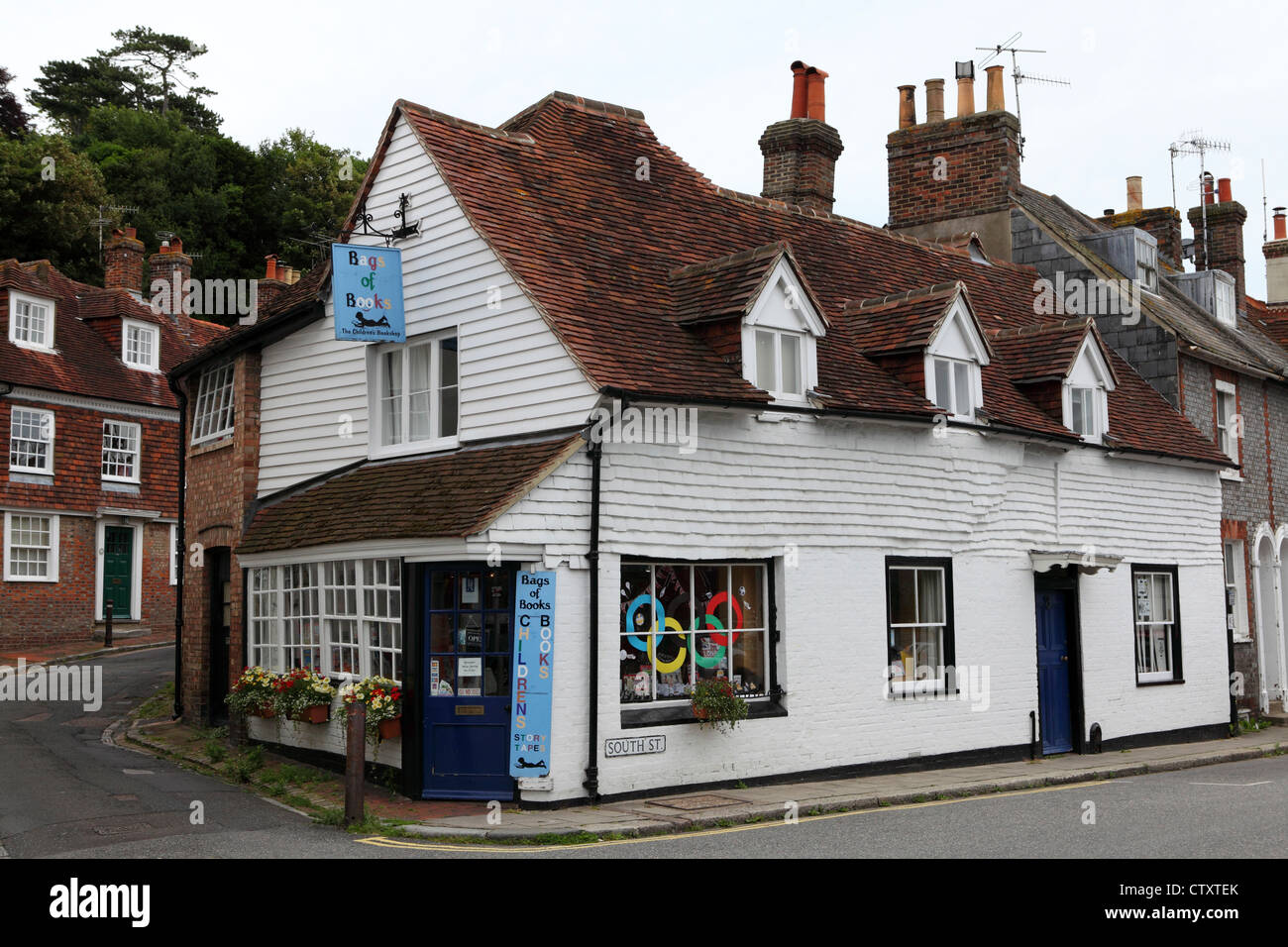A bookshop in Lewes, East Sussex, England. Stock Photo
