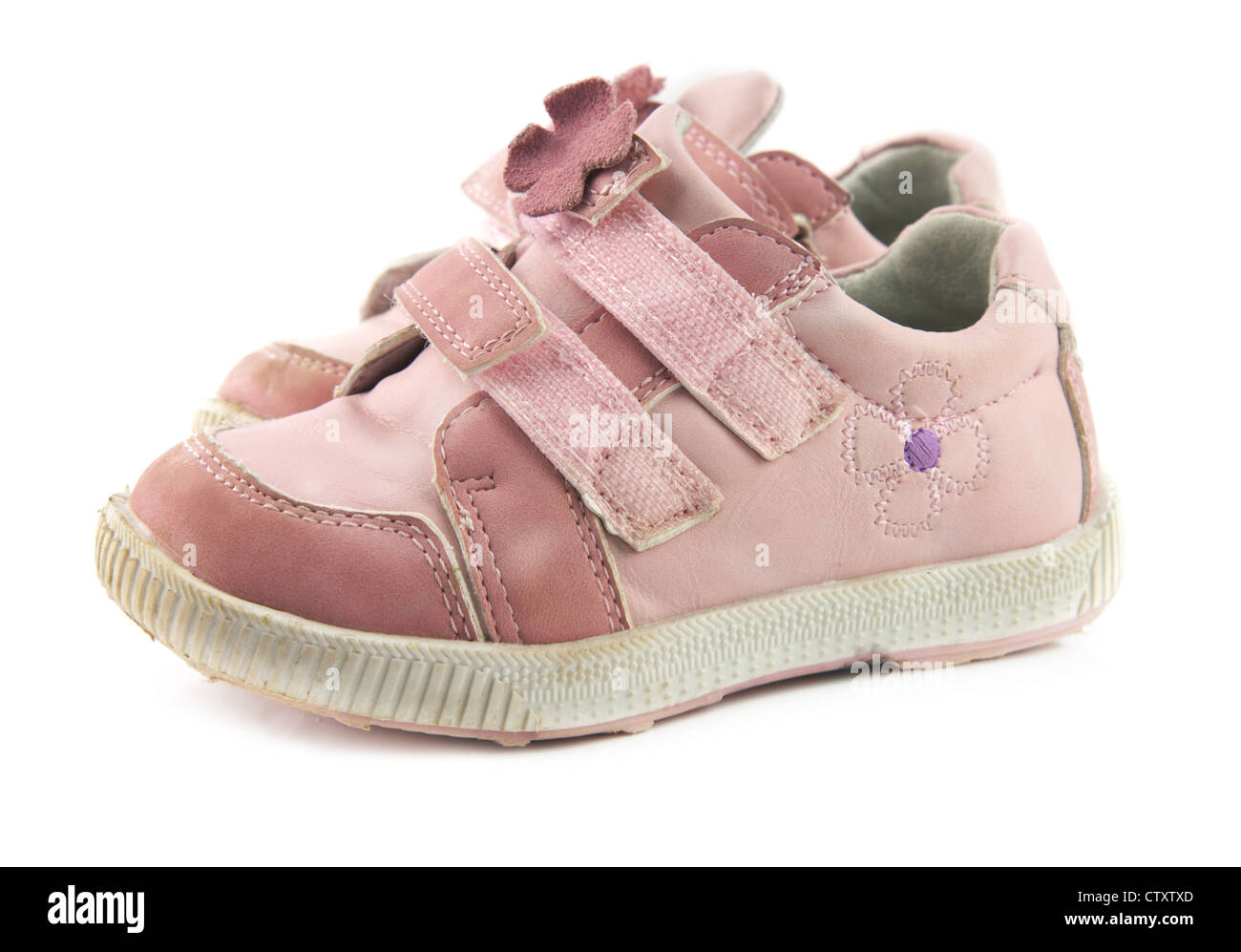 pair of children's shoes close up Stock Photo