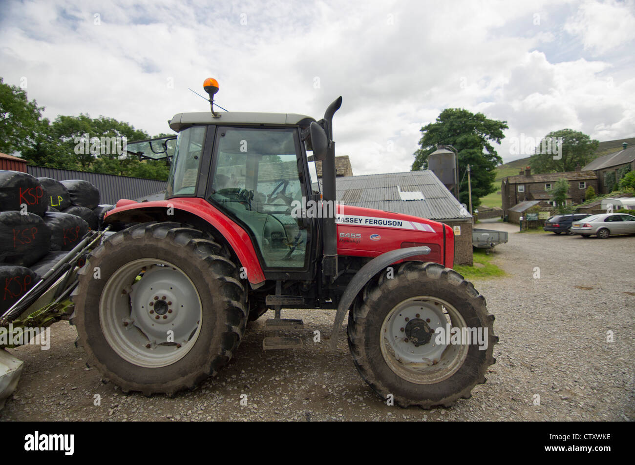 Large farming tractor Stock Photo