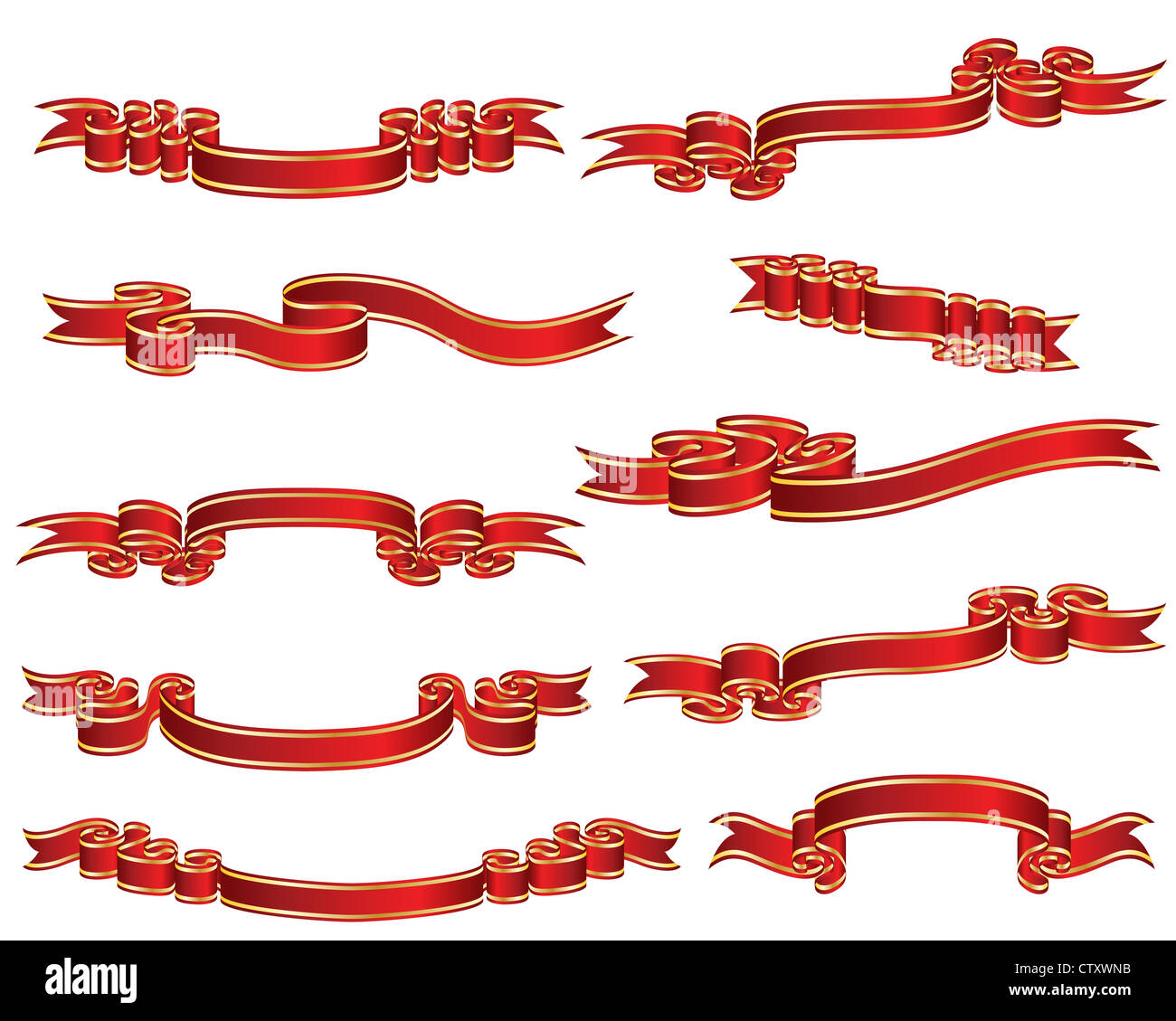 Set of different vector ribbons for design use Stock Photo Alamy
