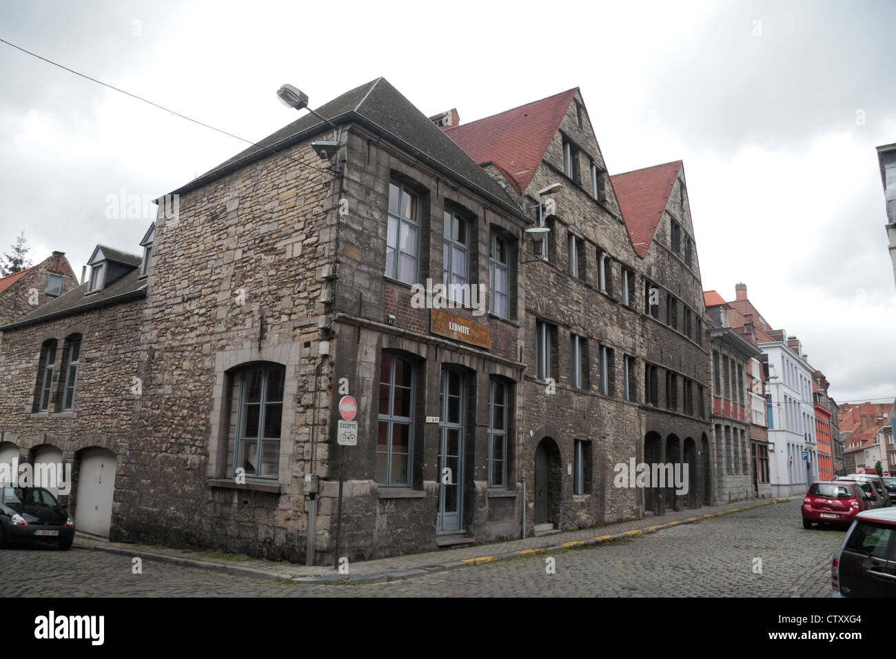 Romanesque houses (dating from the 12th century) in Tournai, Hainaut