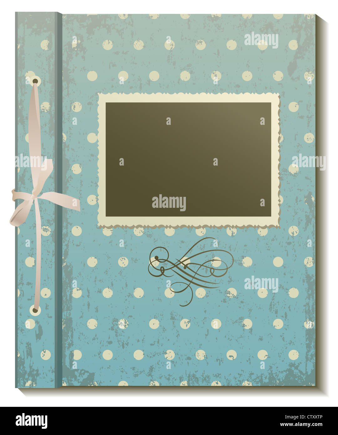 cover an old photo album in retro style on white background stock old style photo album