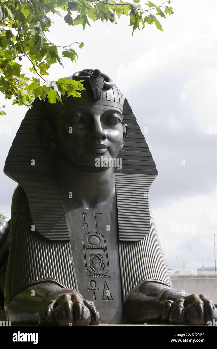 Cleopatra's Needle Embankment London England Stock Photo