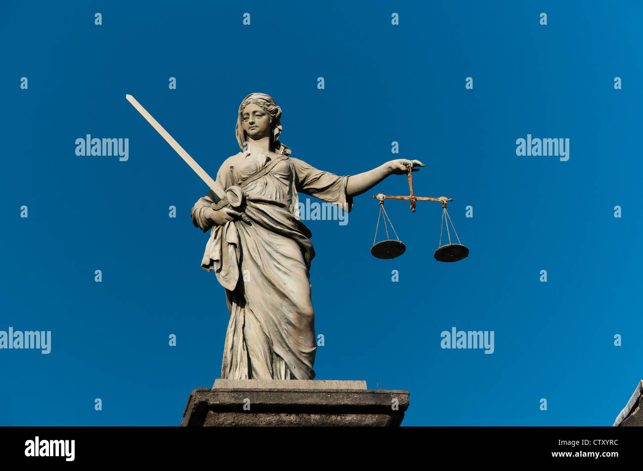 Scales of Justice in Dublin Castle in the Centre of the city of Dublin Ireland Stock Photo