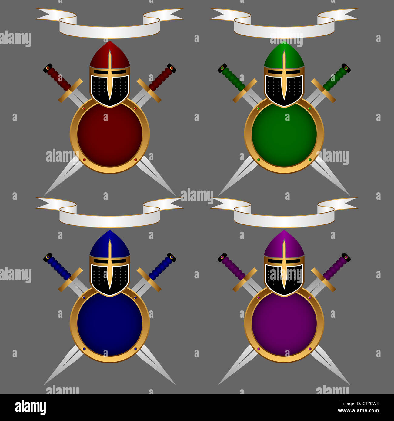 Armor knight. Set Stock Photo Alamy