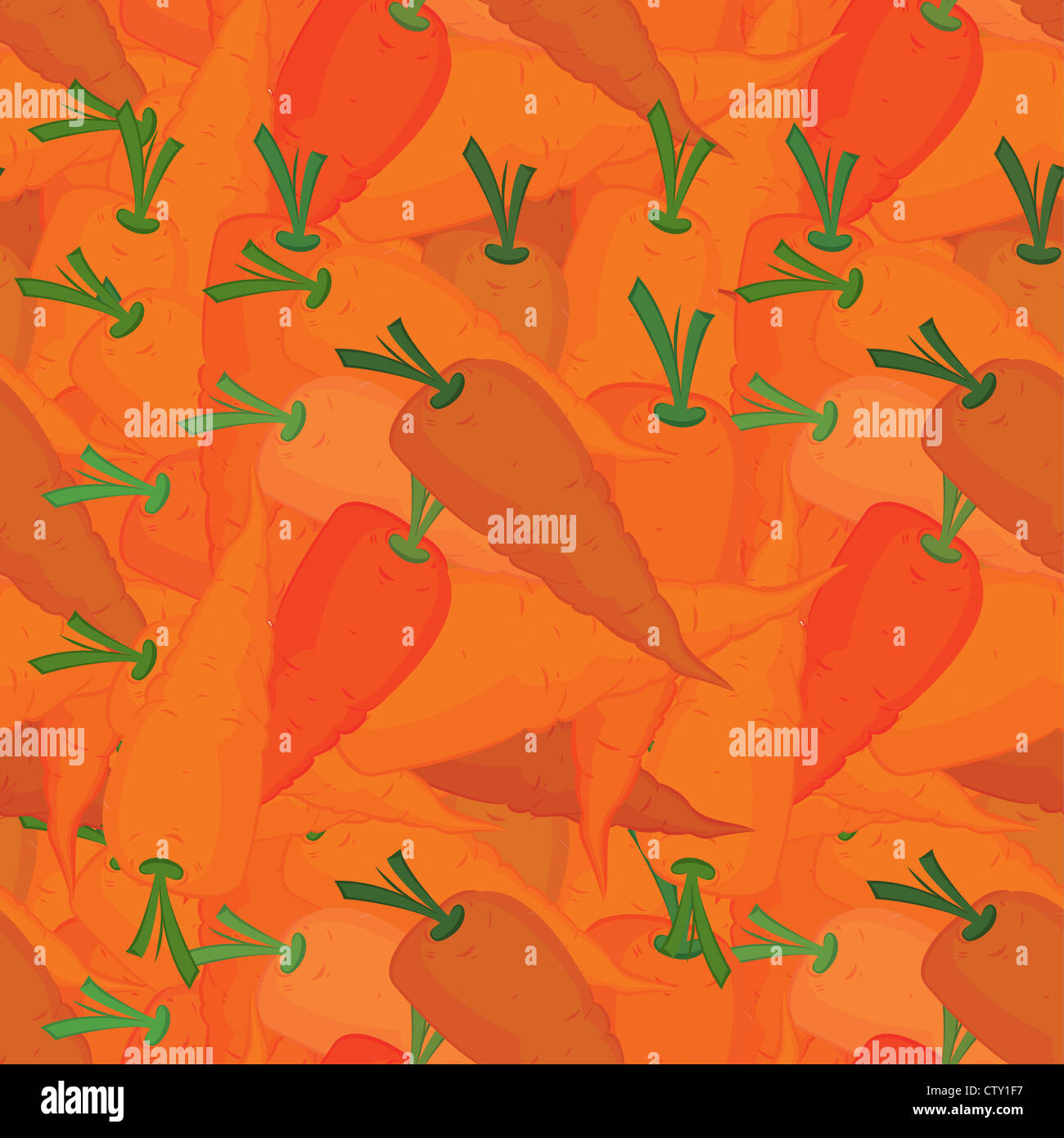 Orange carrots seamless pattern vector illustration  Stock Photo