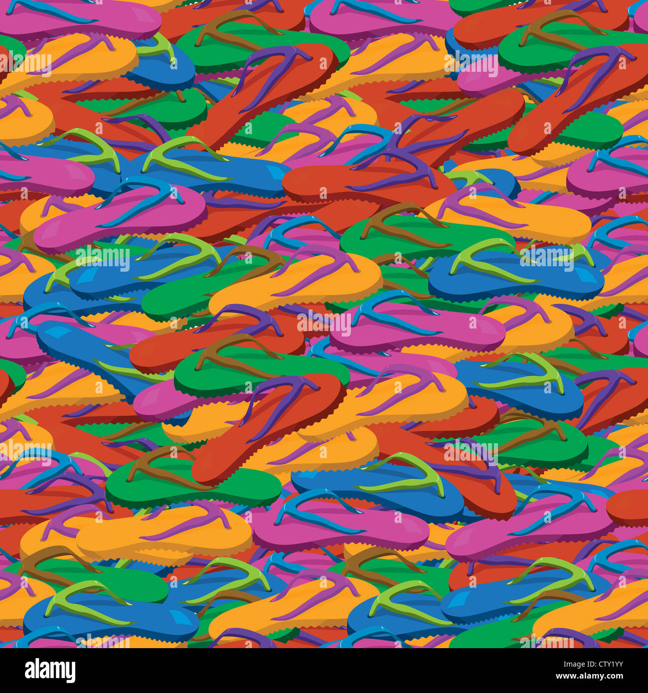 Summer flip flops seamless pattern vector illustration Stock Photo - Alamy