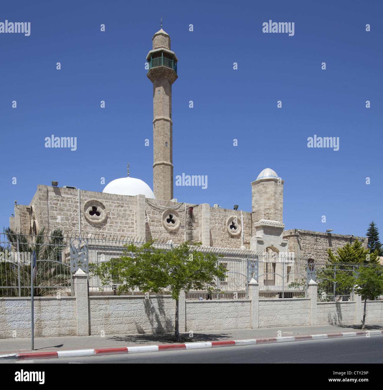 The Hassan Bek Mosque also known as the Hasan Bey Mosque, is located in Jaffa, which is now part of the Tel Aviv-Yafo, Israel. Stock Photo