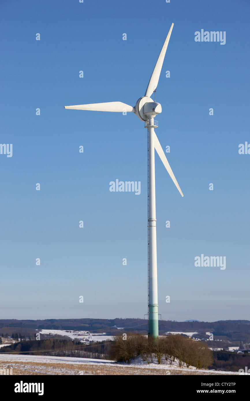 Windmill for energy production in the West Forest Stock Photo