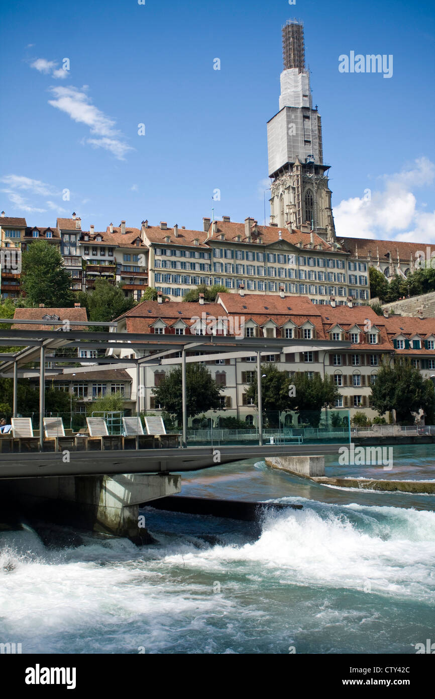 Bern, Swiss city view and river Stock Photo