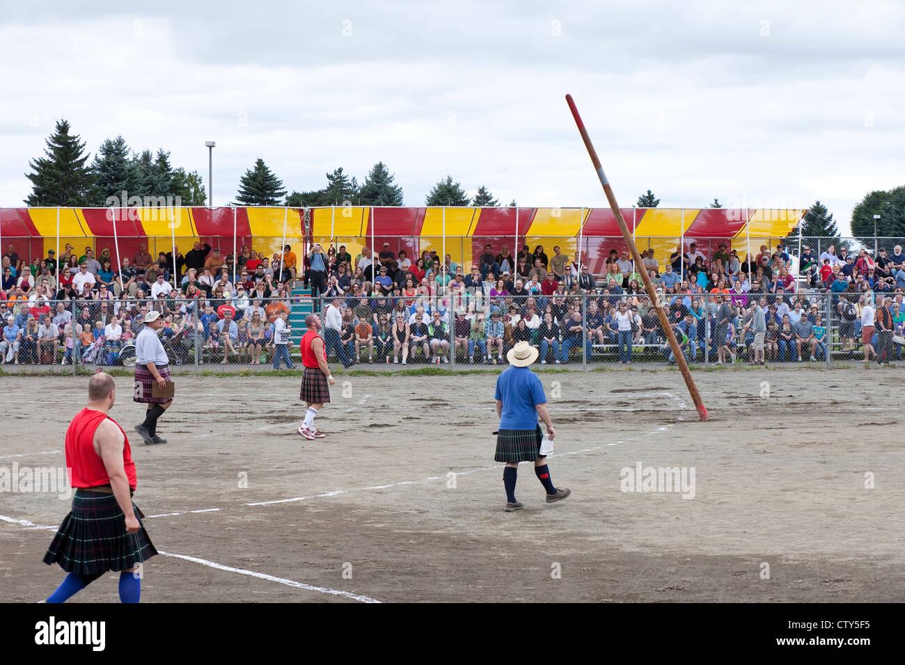 The Caber Toss Event at the 66th Annual Pacific Northwest Scottish