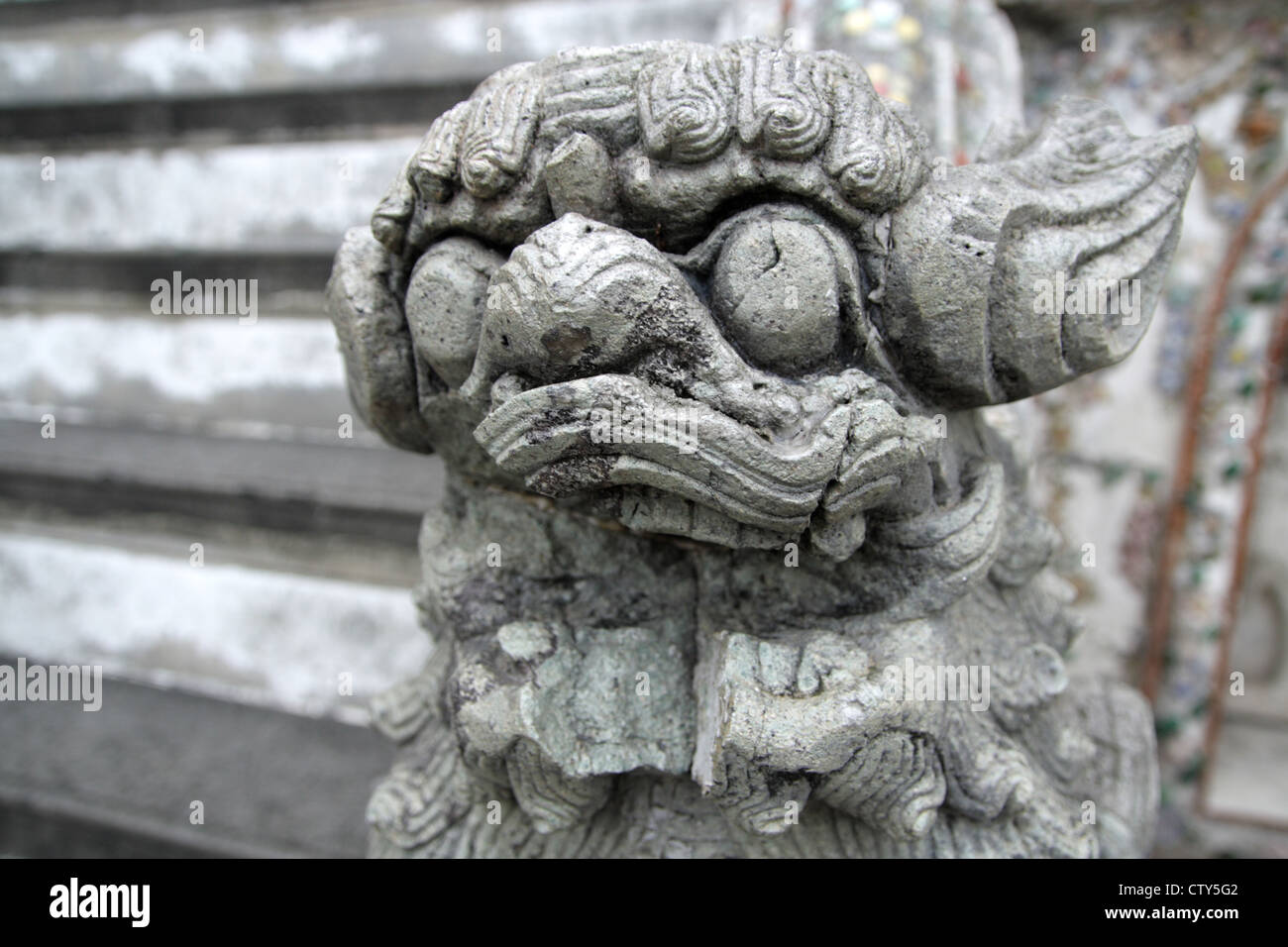 Chinese lion statue Stock Photo