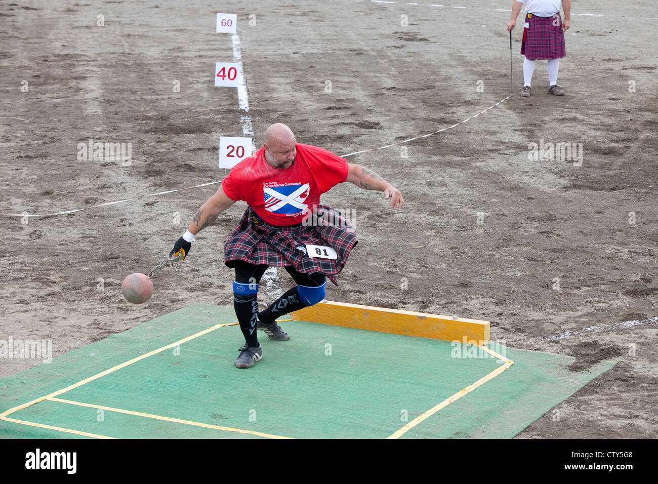The Weight Throw Event at the 66th Annual Pacific Northwest Scottish