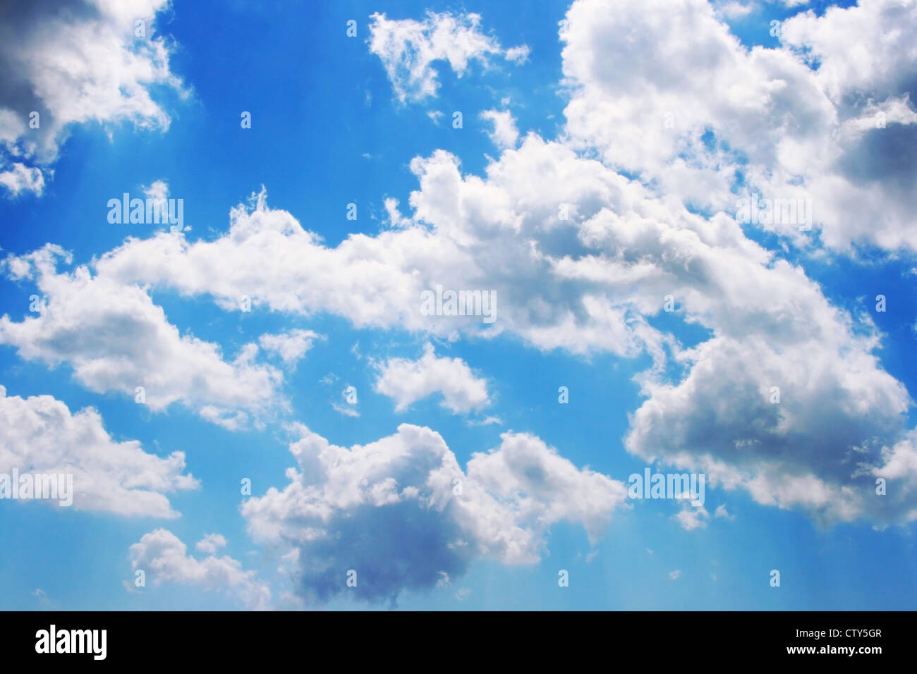 White clouds in blue sky Stock Photo - Alamy