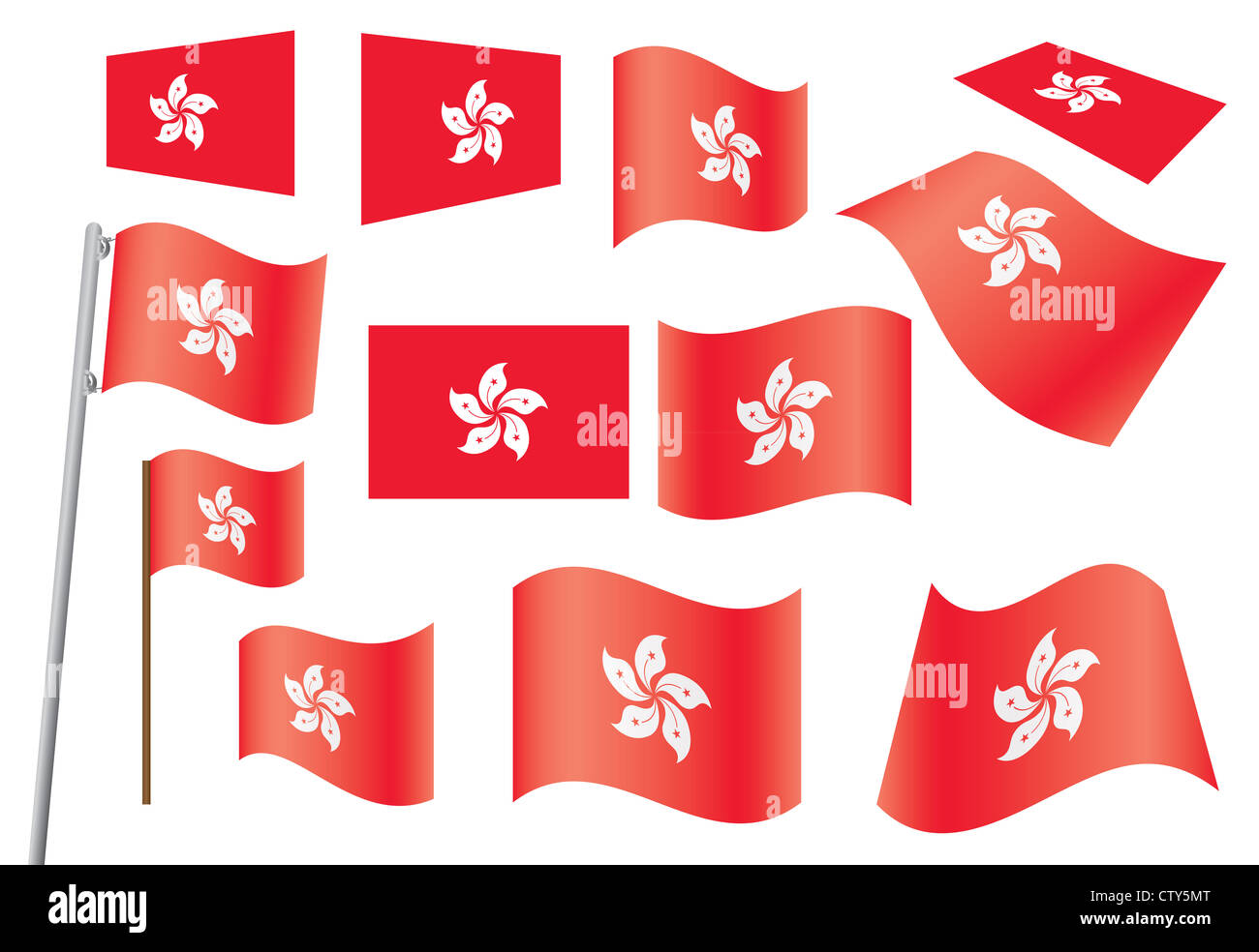 set of flags of Hong Kong illustration Stock Photo Alamy