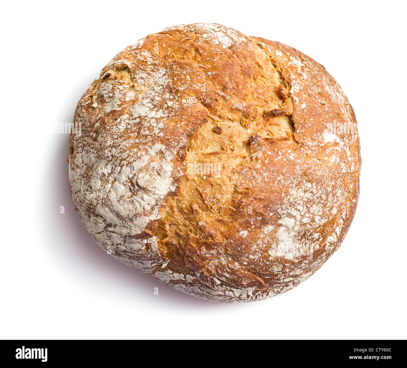 crusty bread on white background Stock Photo - Alamy