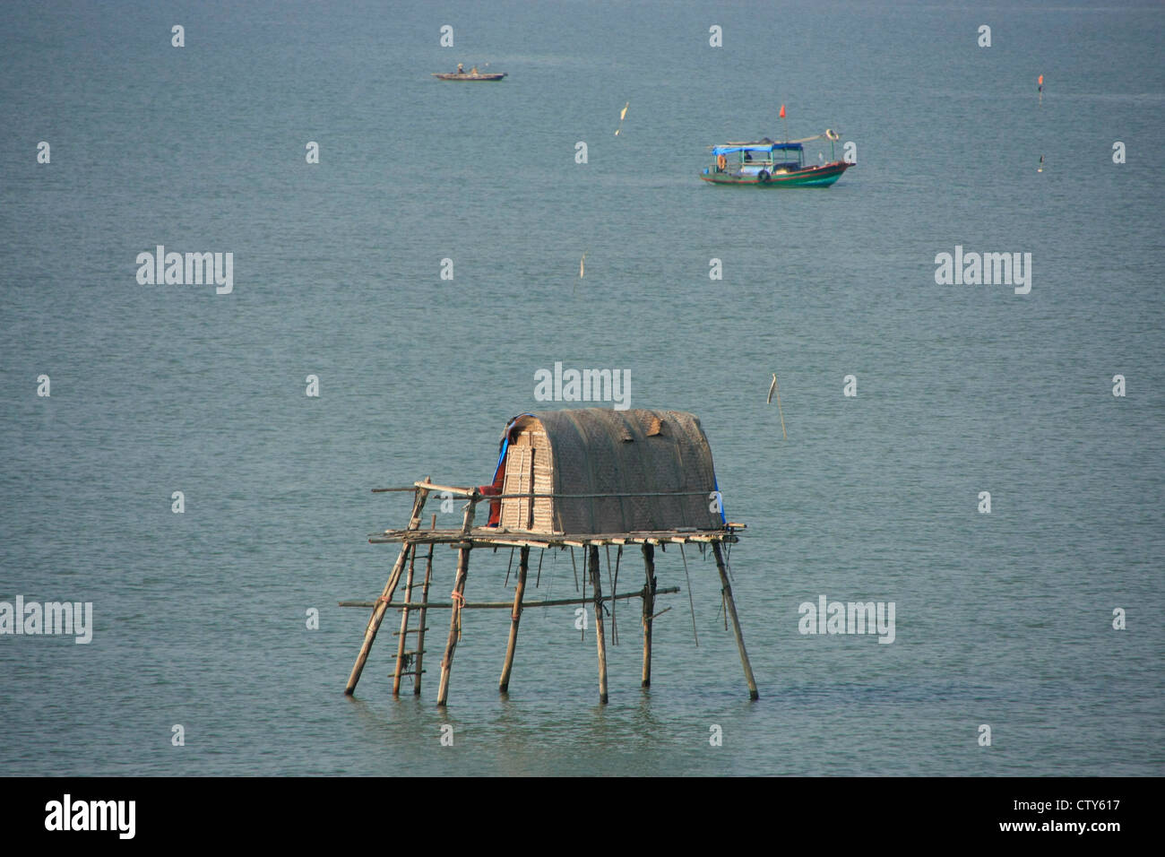 Traditional stilt house, Halong Bay, Vietnam Stock Photo Alamy