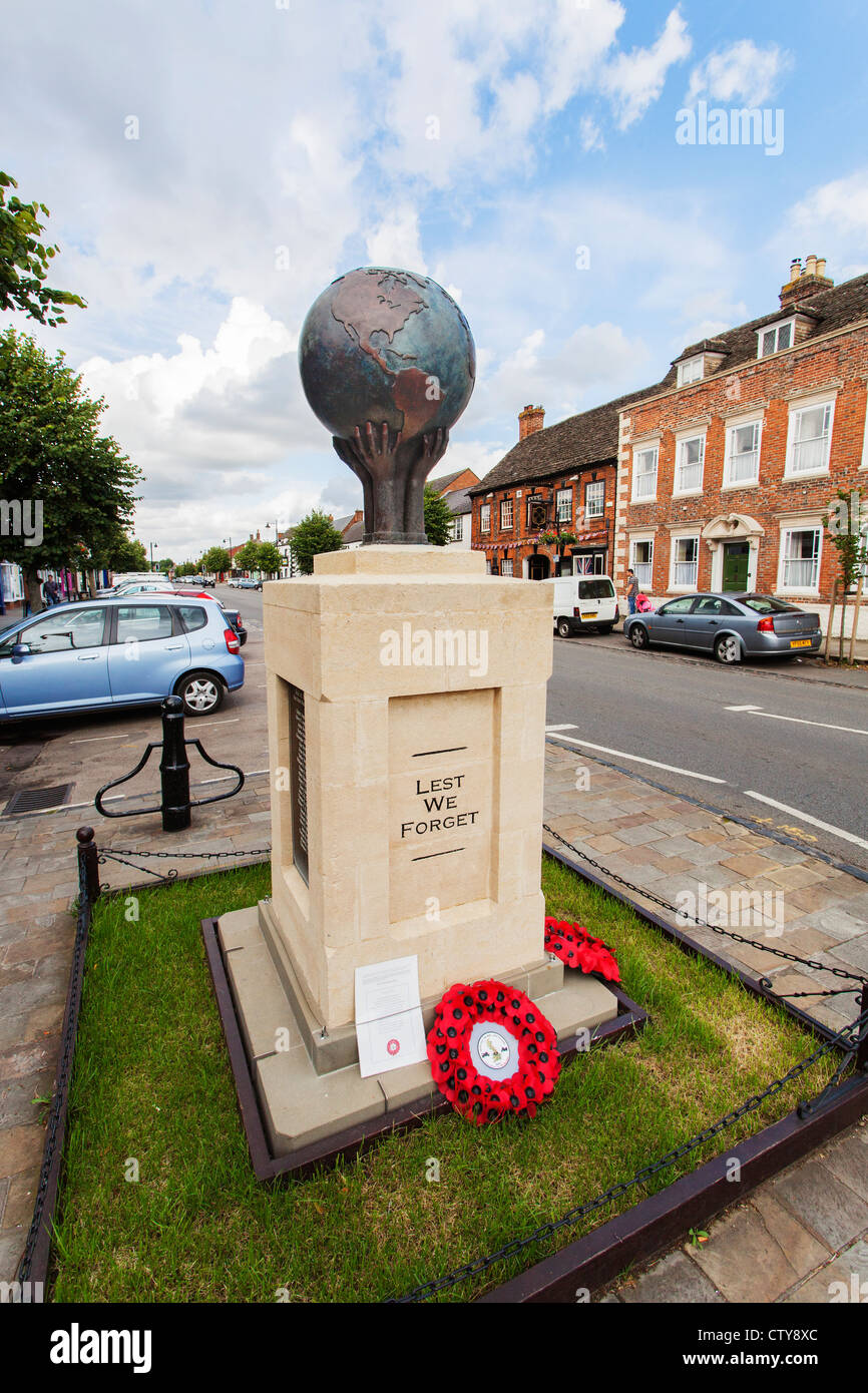 War memorial at Royal Wootton Bassett, Wiltshire, England, UK Stock