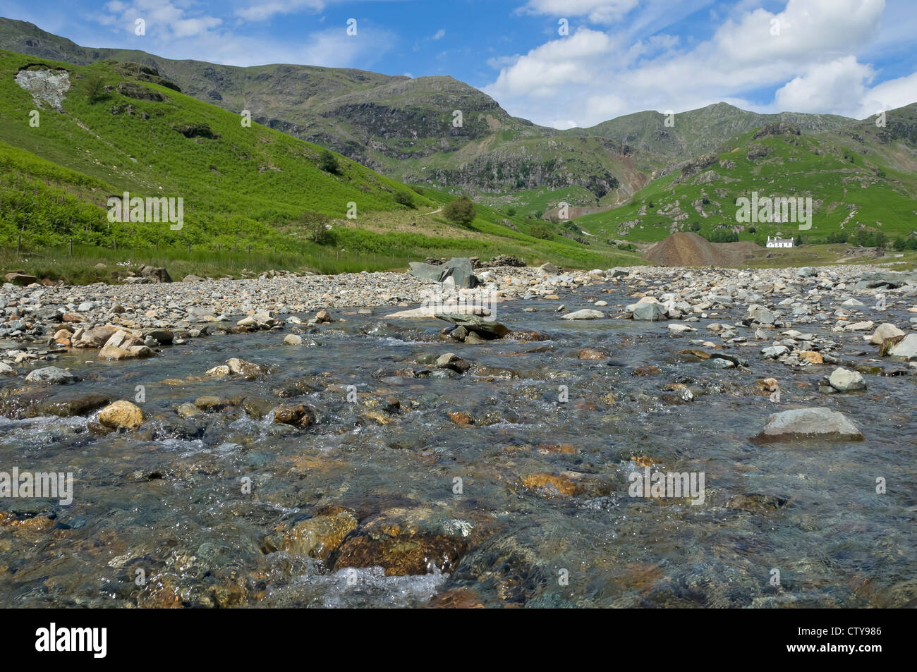 Coppermines Valley in summer near Coniston Cumbria Lake District National Park England UK United Kingdom GB Great Britain Stock Photo