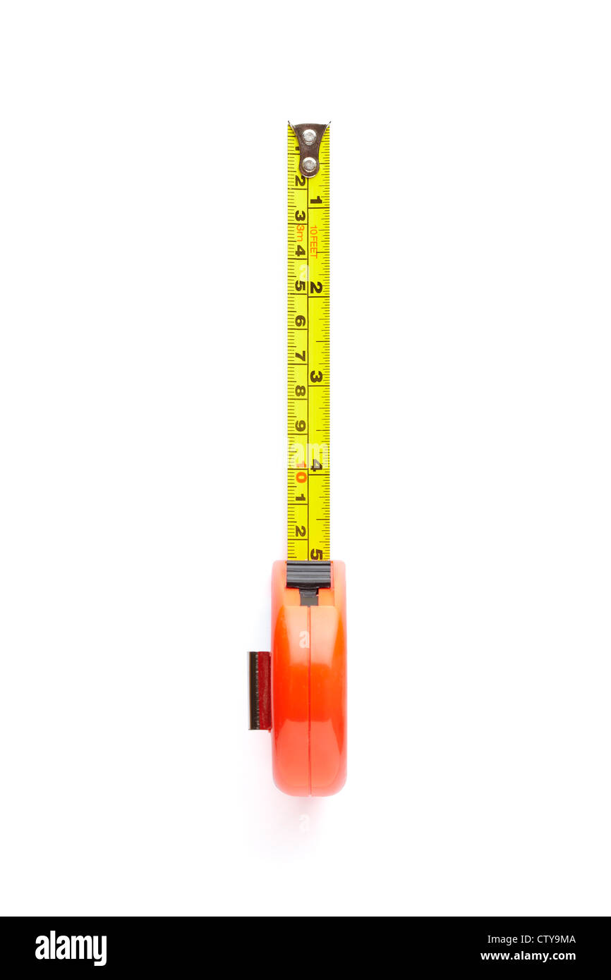 Tape measure on white background Stock Photo - Alamy