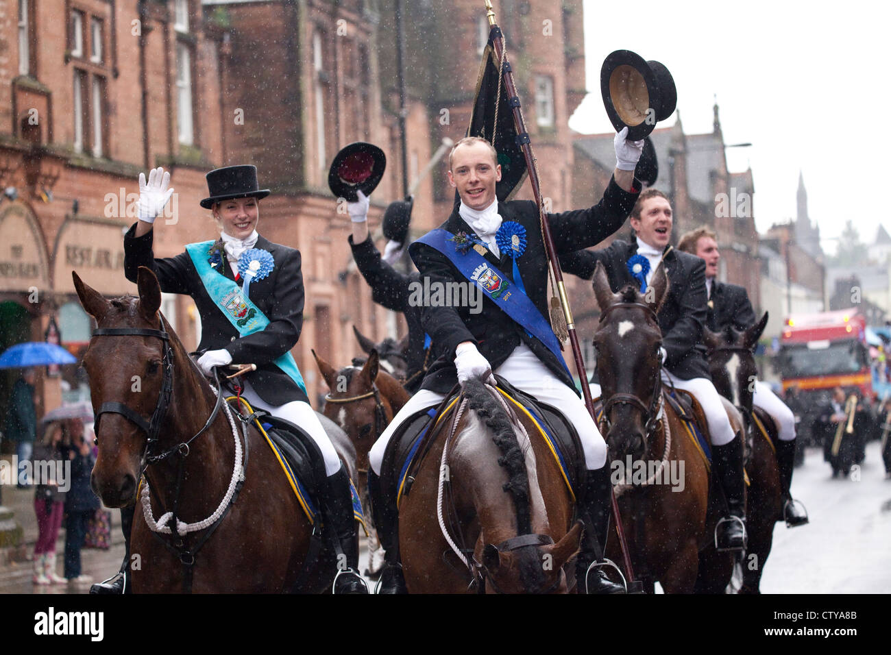 Guid Nychburris 2012 Dumfries riders and Lass coming up