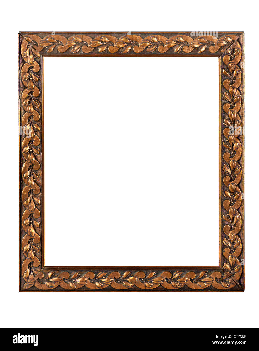 antique copper colored picture frame Stock Photo