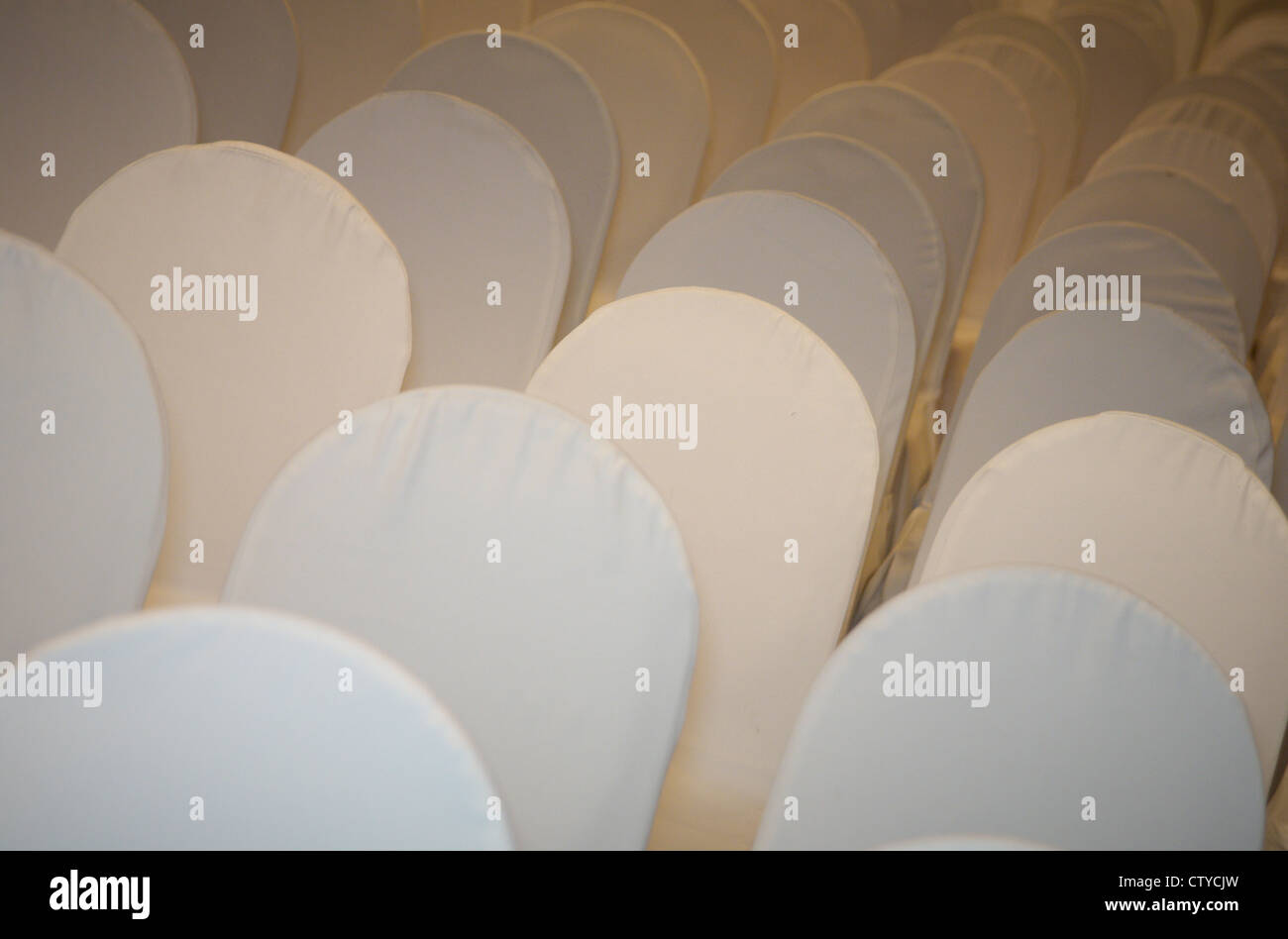 chairs lined up for a meeting Stock Photo