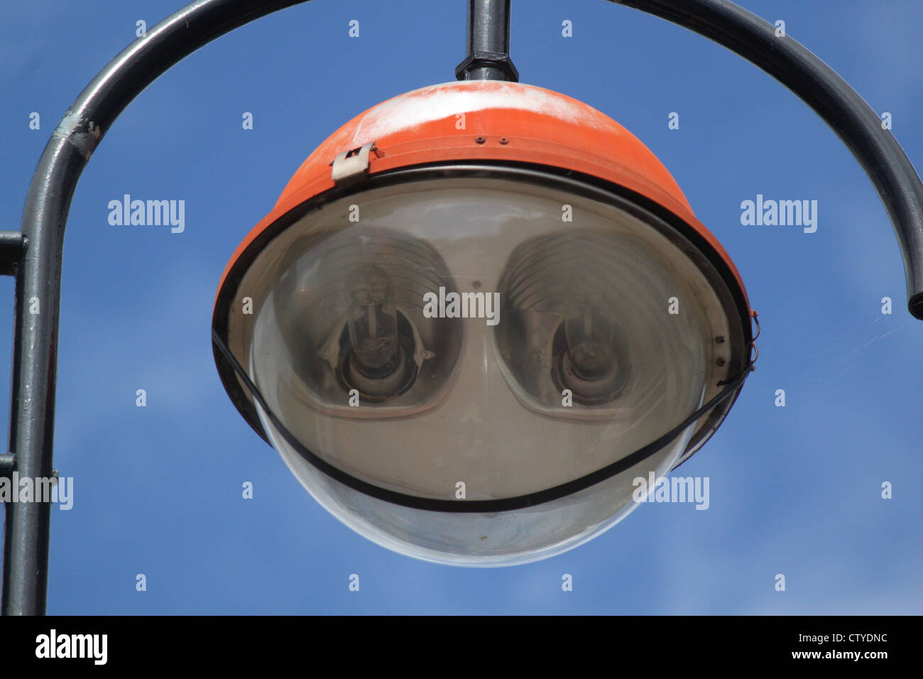 Streetlight smiling Stock Photo