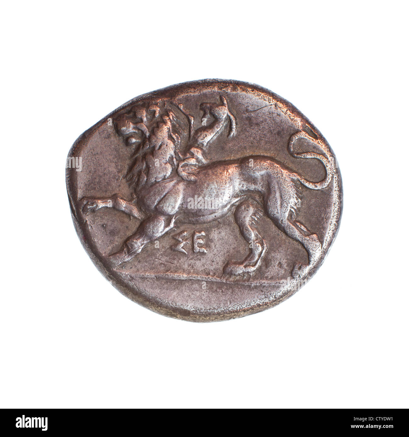 ancient greek coin with horse