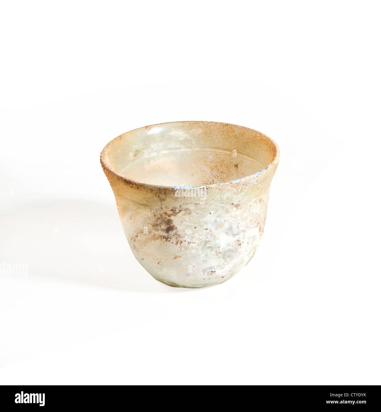 Early Roman or Hellenistic glass container first century BCE Stock Photo