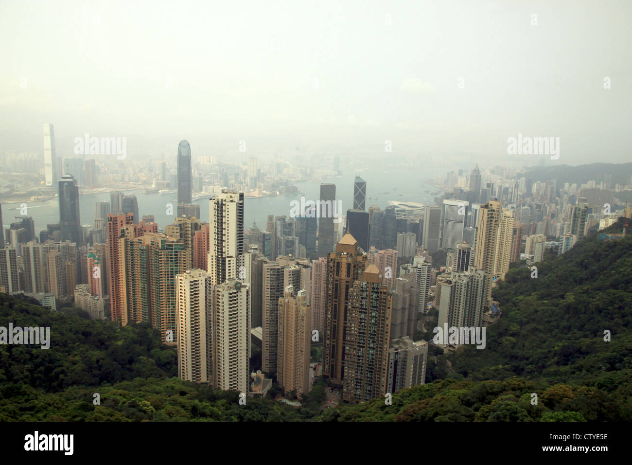 A view of Hong Kong from Victoria Peak Stock Photo