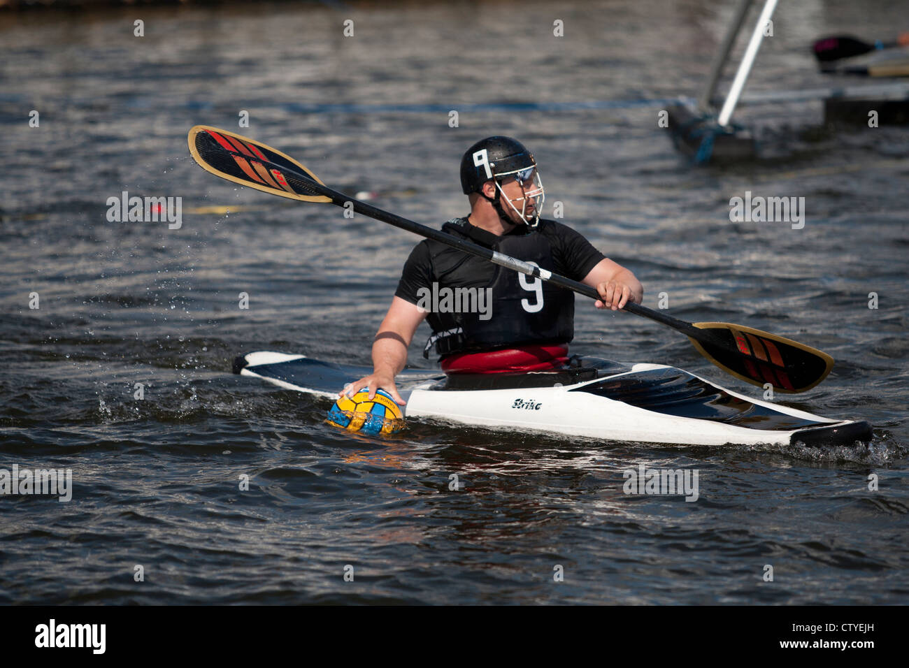 Polo canoe racing Stock Photo Alamy