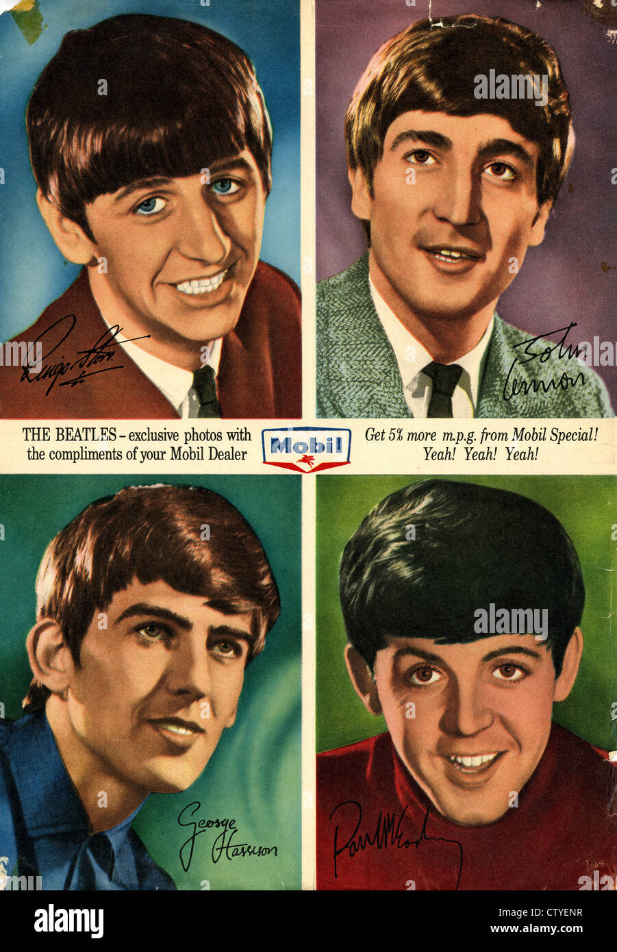 000891 - The Beatles Australian Mobil Poster from 1964 Stock Photo
