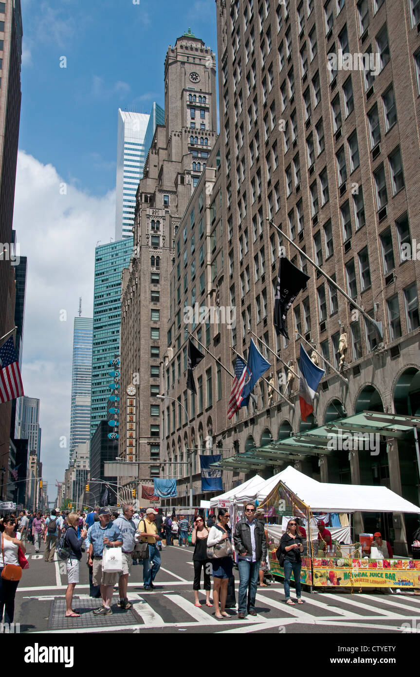 Weekend Street Market Lexington Avenue Midtown Center East Manhattan New York United States of America Stock Photo