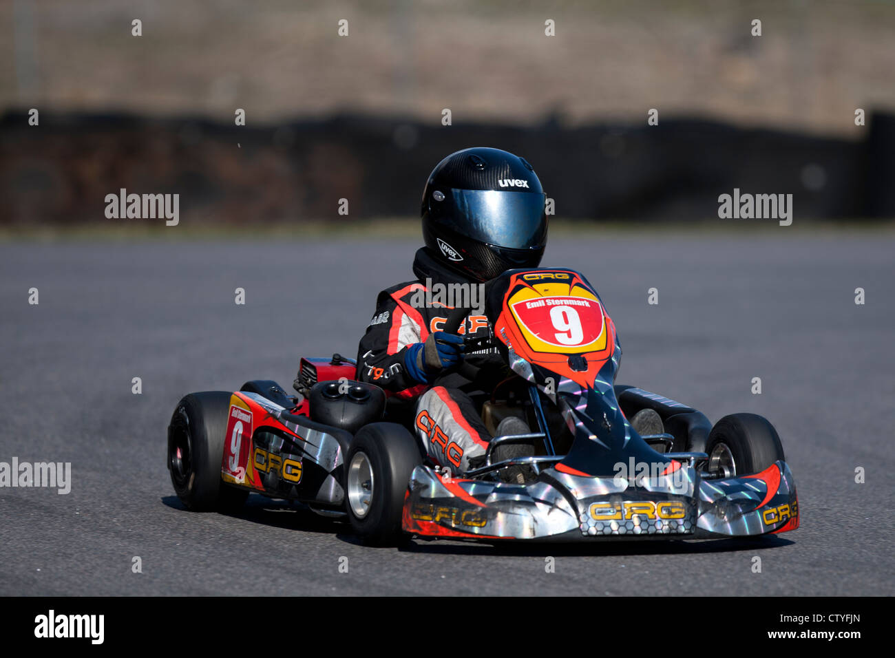 Kart on race track Stock Photo - Alamy