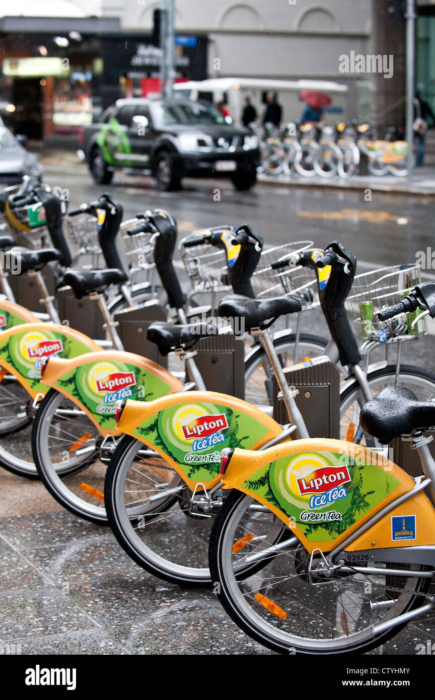 The Brisbane bicycle hire scheme Stock Photo Alamy