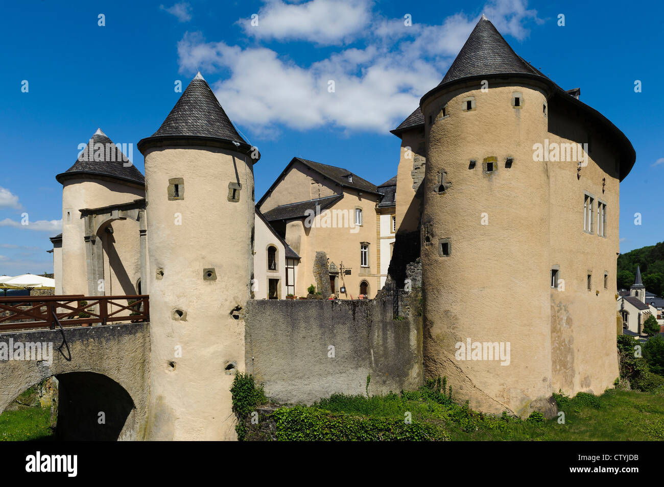 Castle in in Bourglinster, Luxembourg Stock Photo