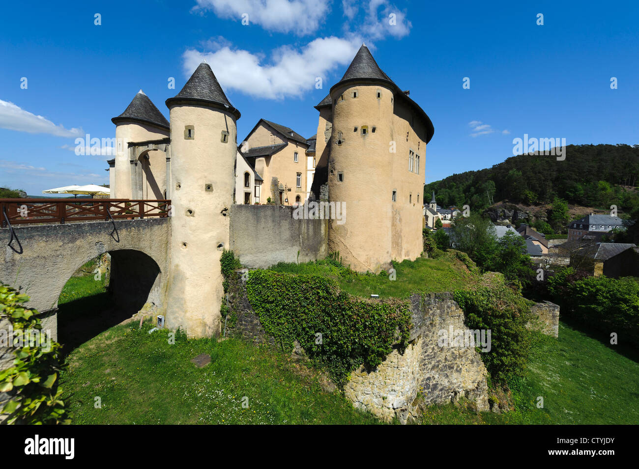 Castle in in Bourglinster, Luxembourg Stock Photo