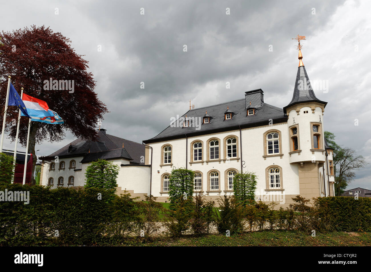 Castle Hotel in Urspelt, Luxembourg Stock Photo